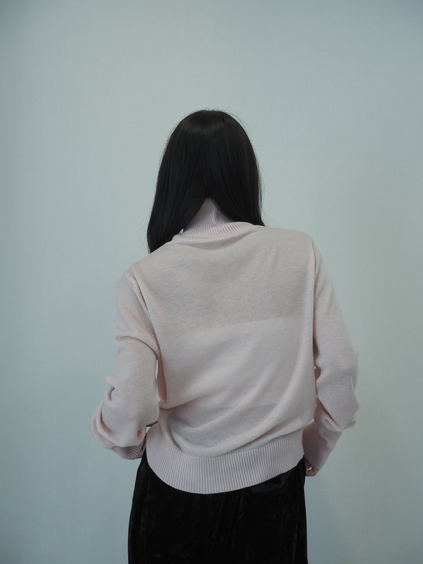 2way high neck cardigan / sour pink