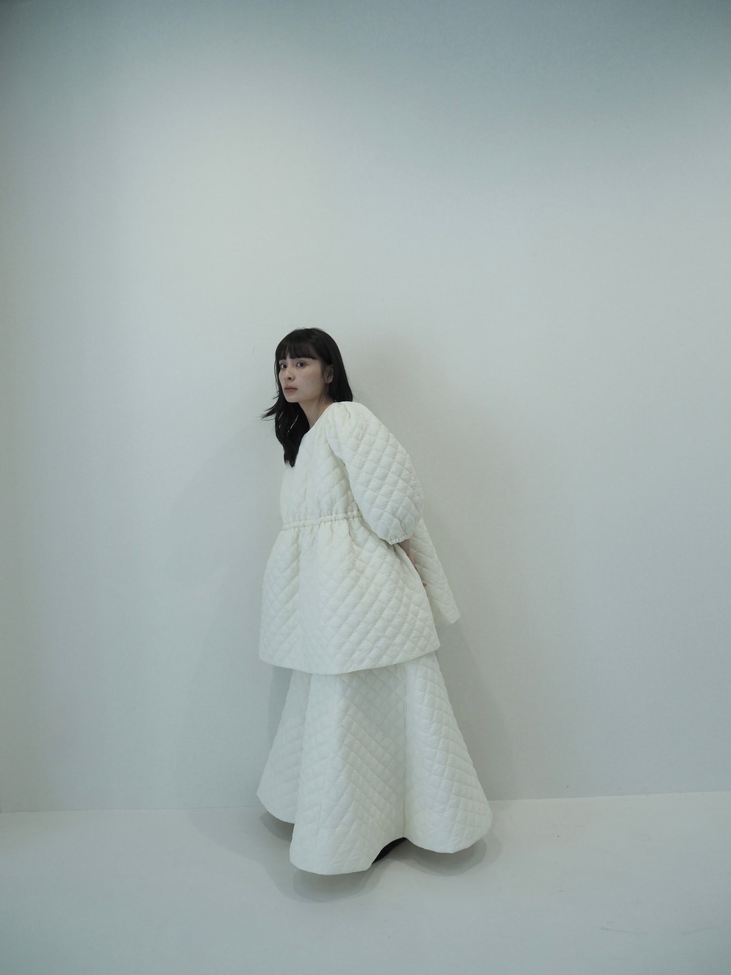 Quilting volume tops / white