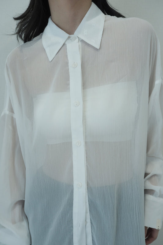 Willow&flower tulle shirt  / White