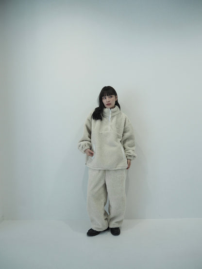 Half-zip boa pullover / teddy