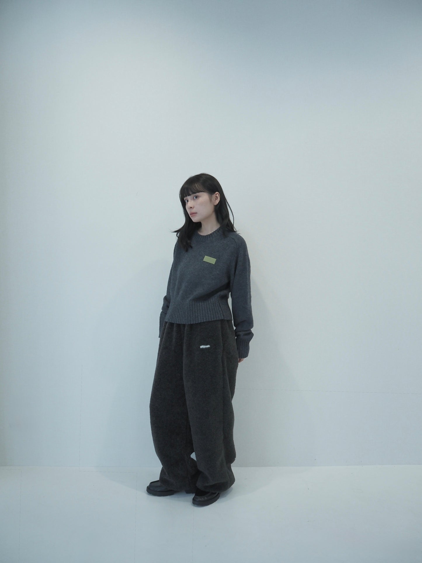 Relax Boa Pants / dull gray