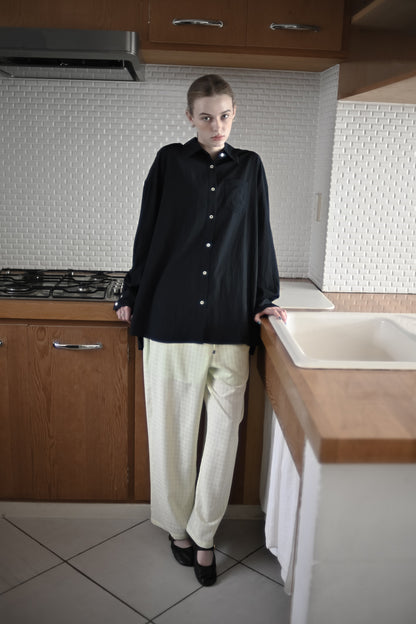 "P" Embroidery shirt/midnight