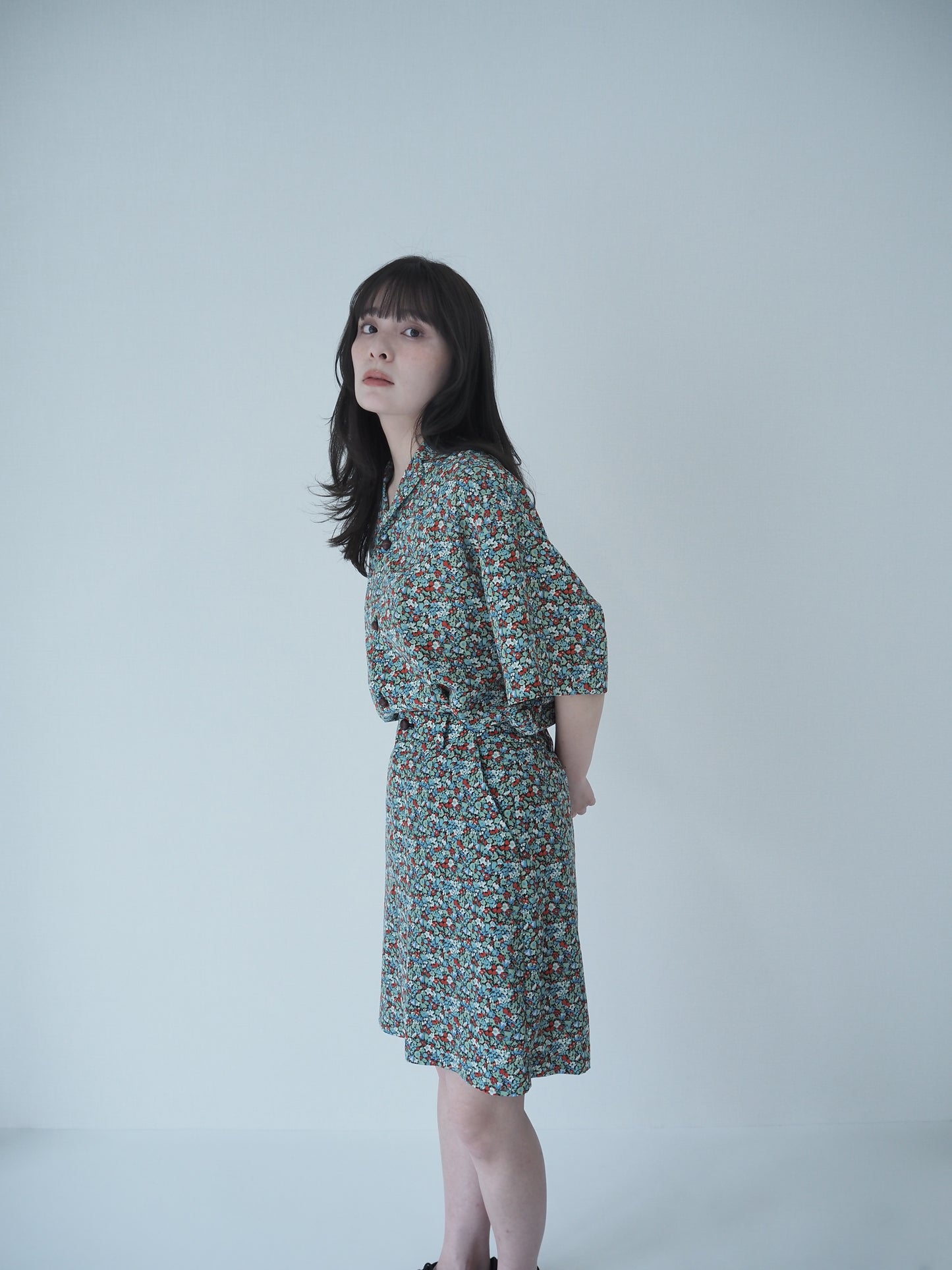 Liberty Flower field skirt / Forest