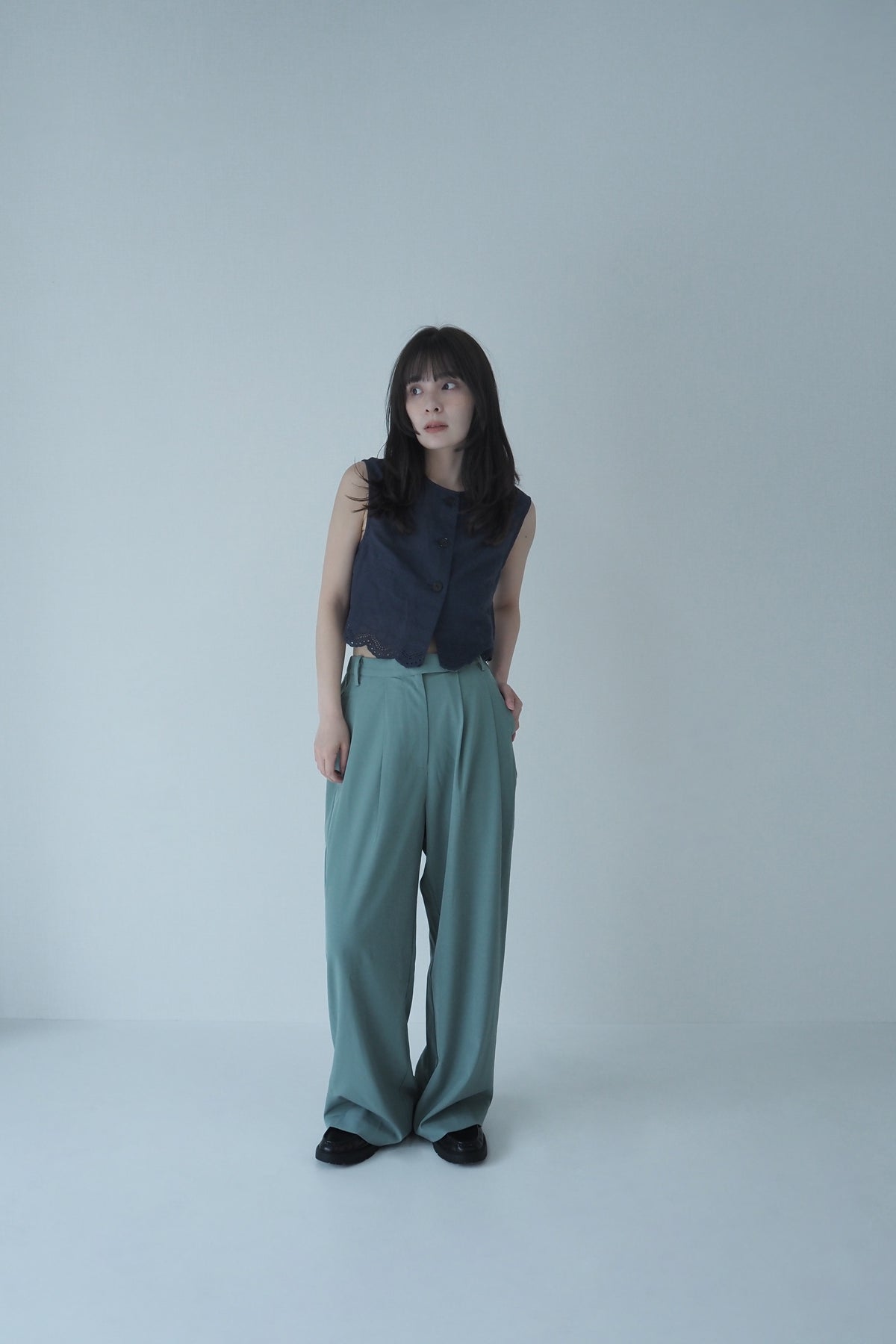 Scallop lace tops / Navy – PoFF公式オンラインショップ