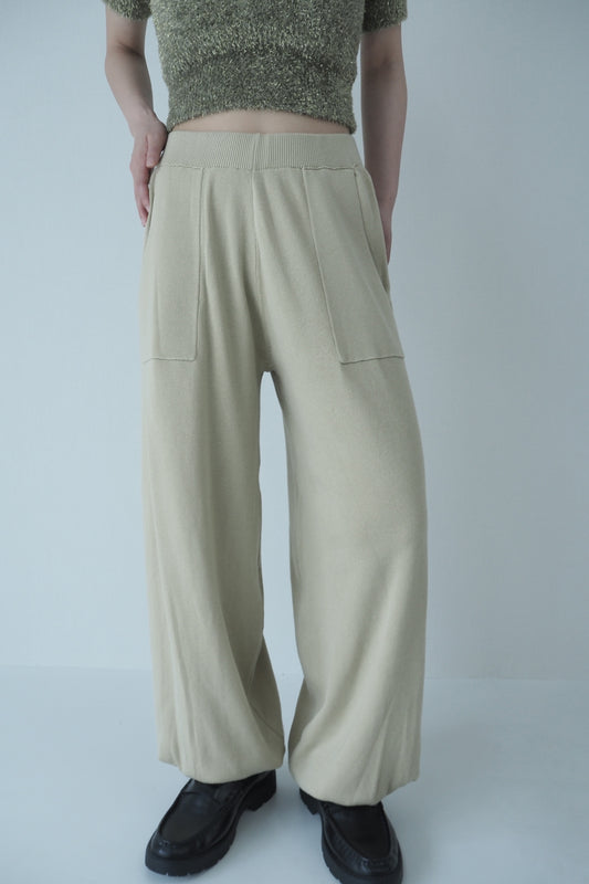 Knit jogger pants ＜Vanilla beige＞