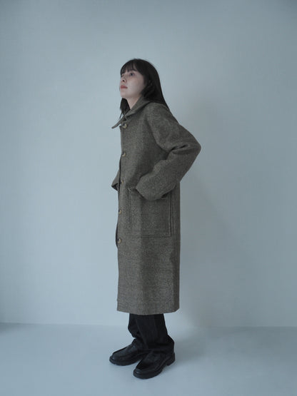 Mix wool soutien collar coat / nougat