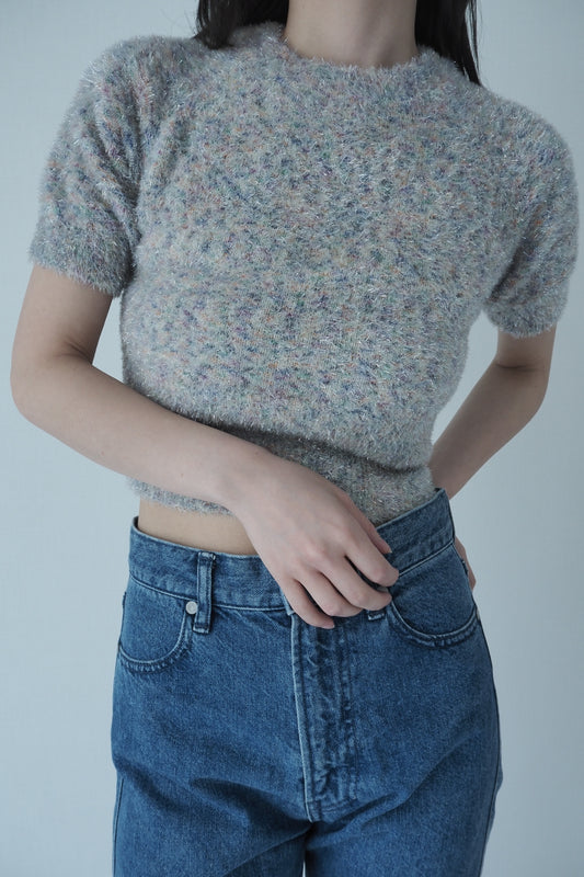 Multi glitter short knit / Illumination