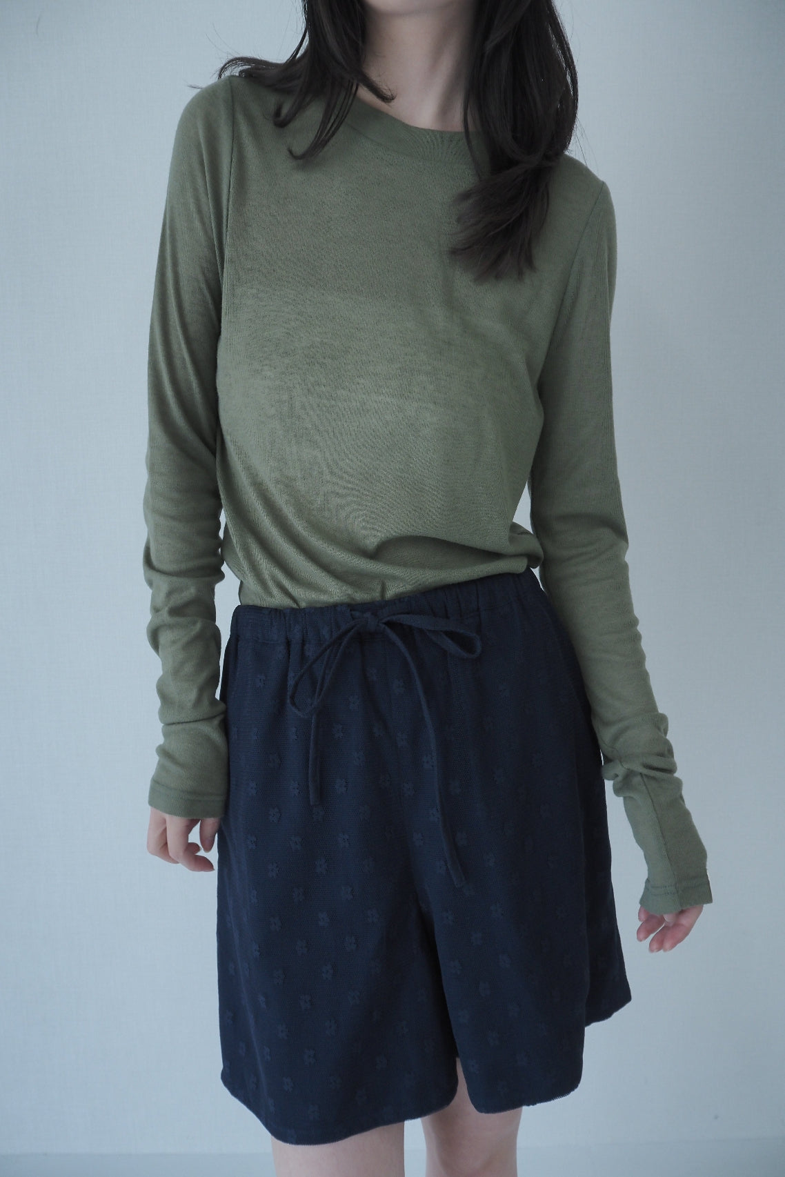 Flower tulle culottes / Navy