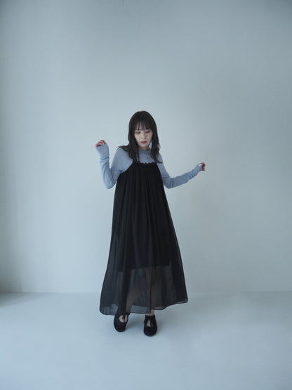 Willow&flower lace long dress / Black