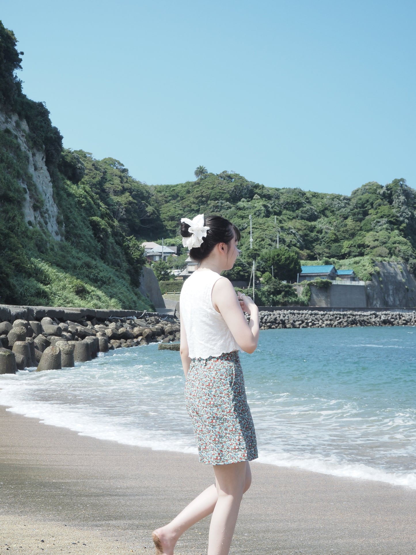 Flower lace chou chou