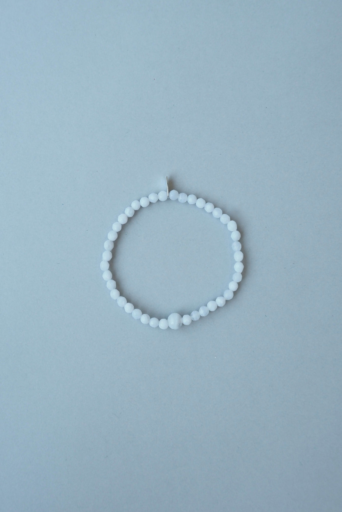Blue Lace Agate hair tie bracelet