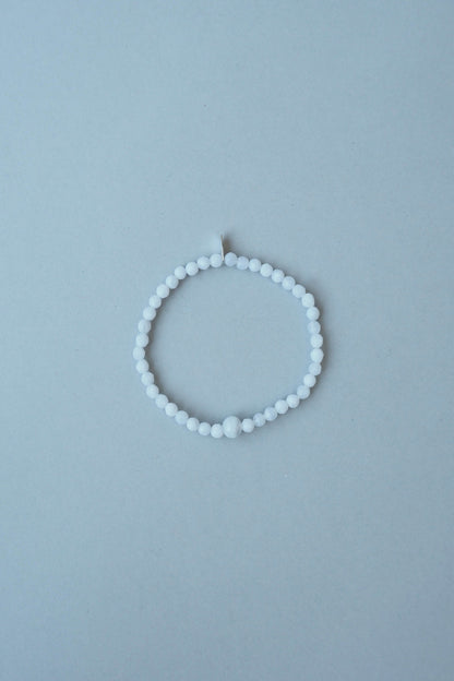 Blue Lace Agate hair tie bracelet