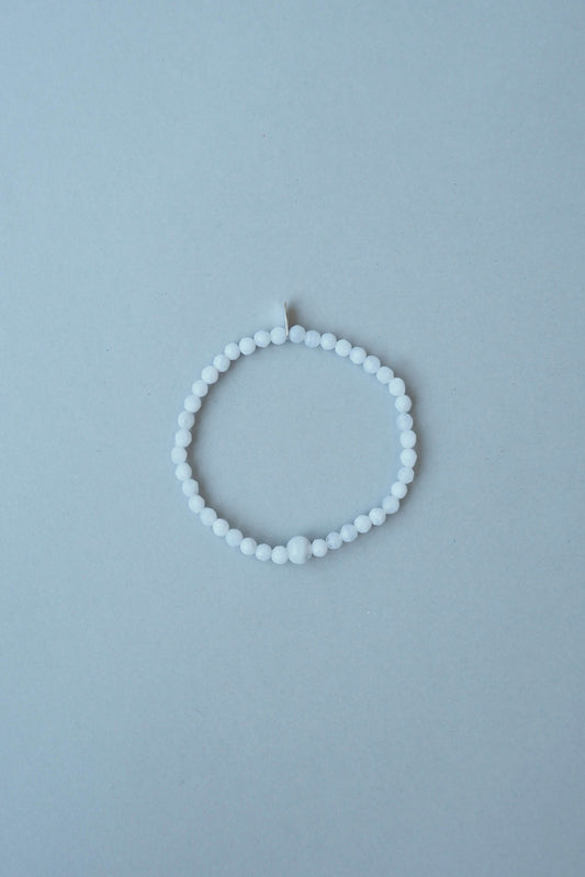 Blue Lace Agate hair tie bracelet