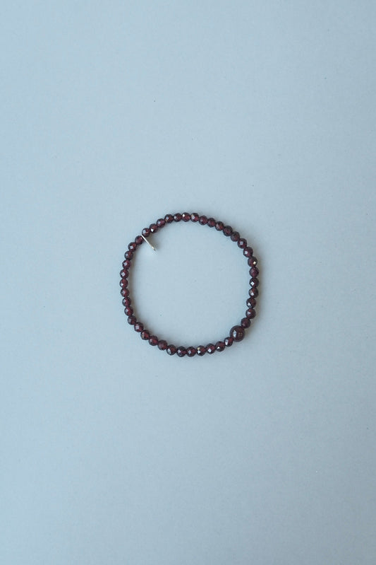 Garnet hair tie bracelet