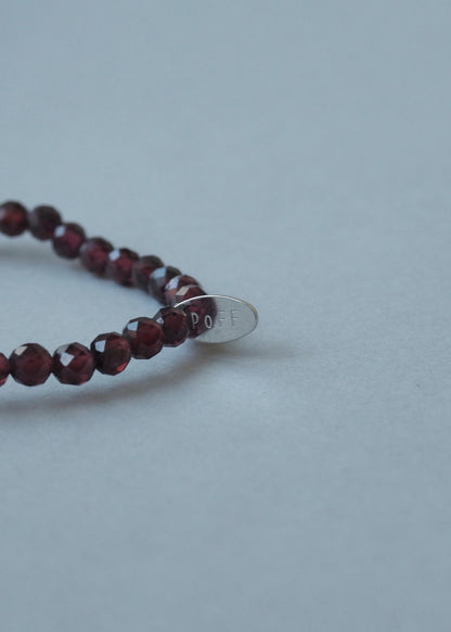 Garnet hair tie bracelet