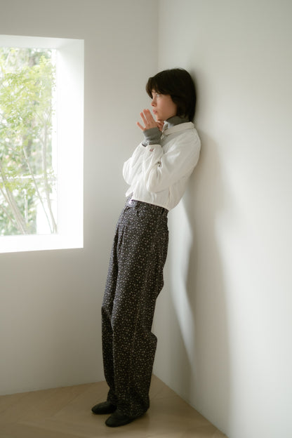 Soft corduroy wide pants / Bouquet