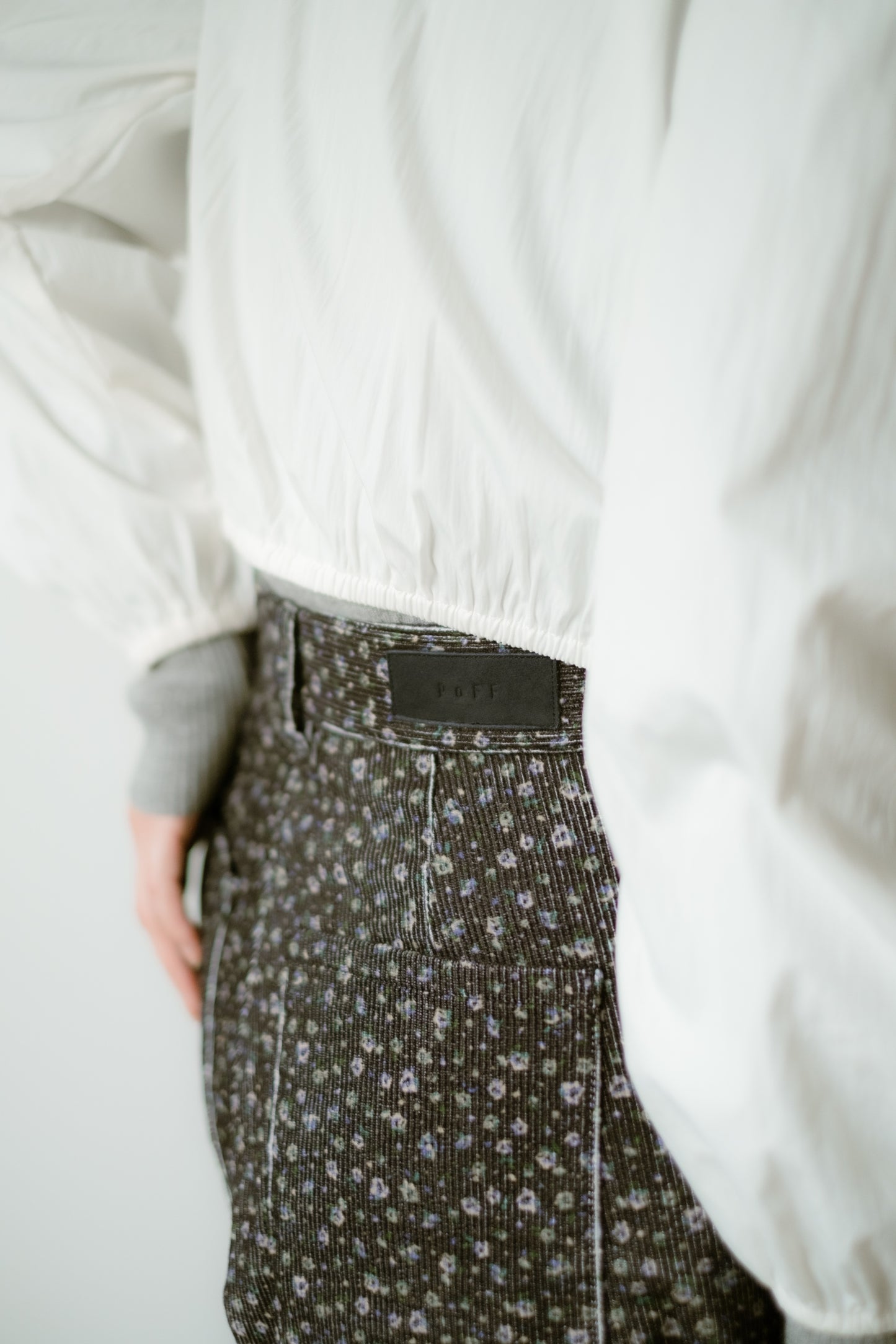 Soft corduroy wide pants / Bouquet