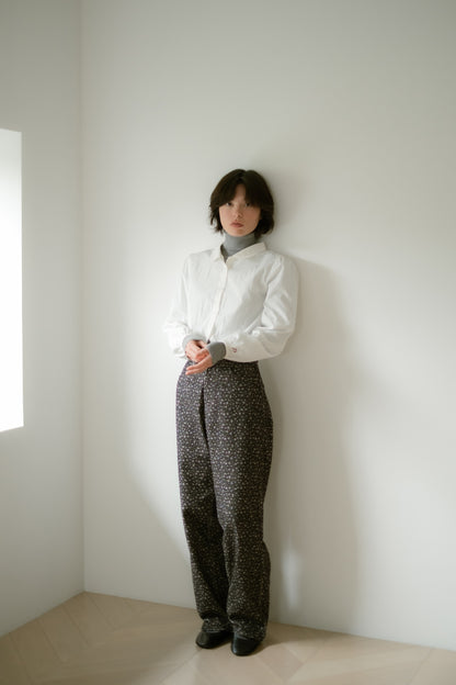 Soft corduroy wide pants / Bouquet