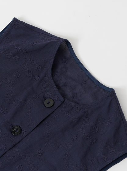 Scallop lace tops / Navy