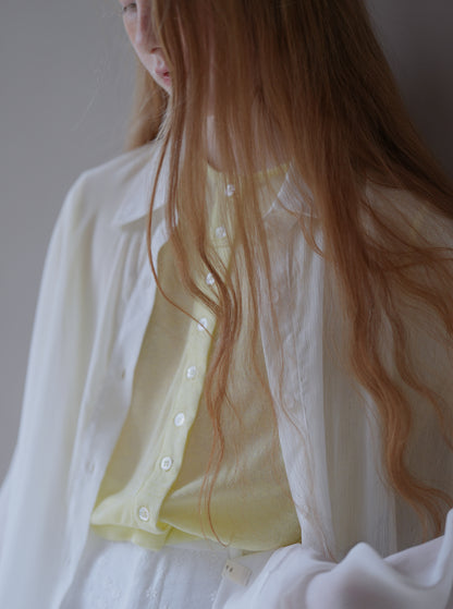Sheer nep cardigan / Mimosa