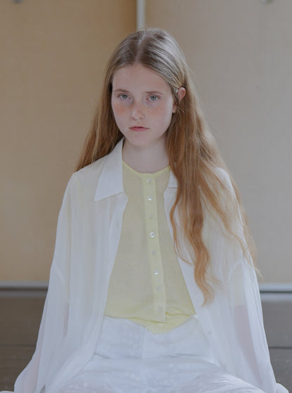 Sheer nep cardigan / Mimosa