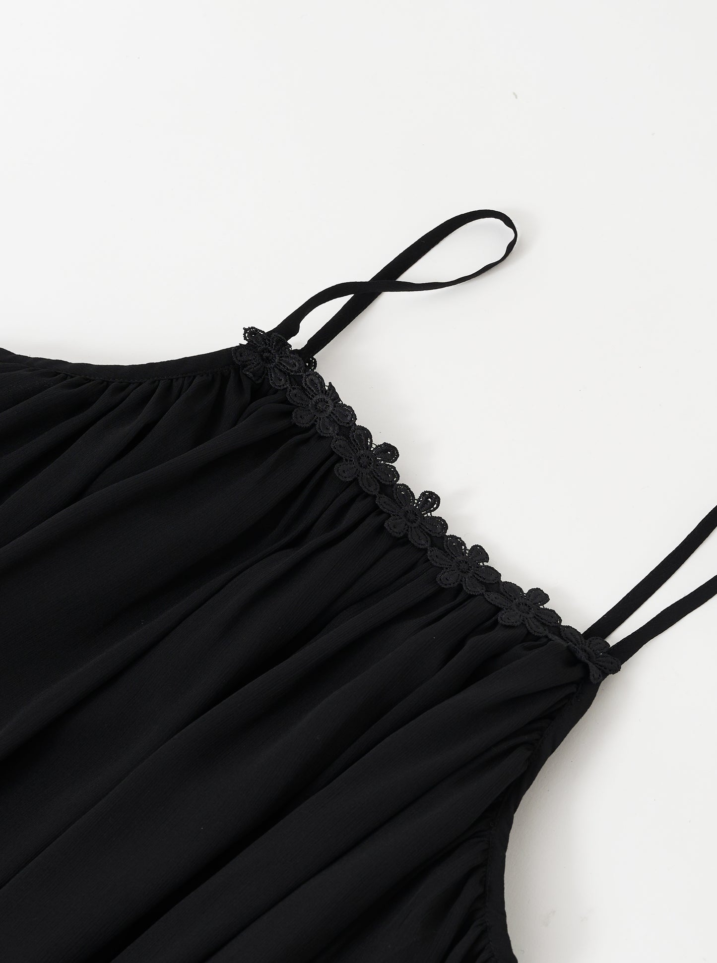 Willow&flower lace long dress / Black