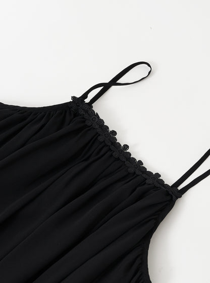 Willow&flower lace long dress / Black