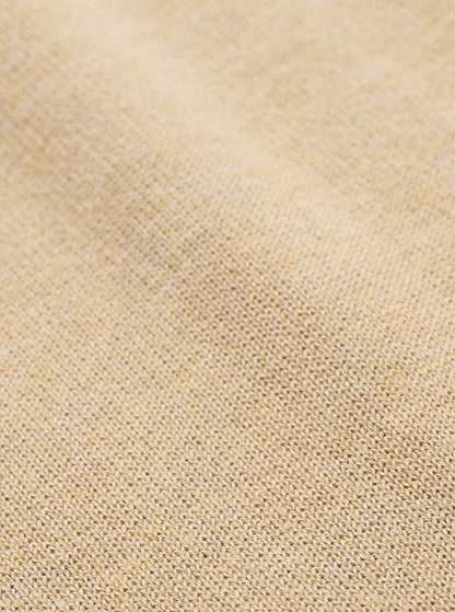 Hem button knit top / Olive beige
