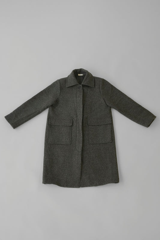 Mix wool soutien collar coat / coffee