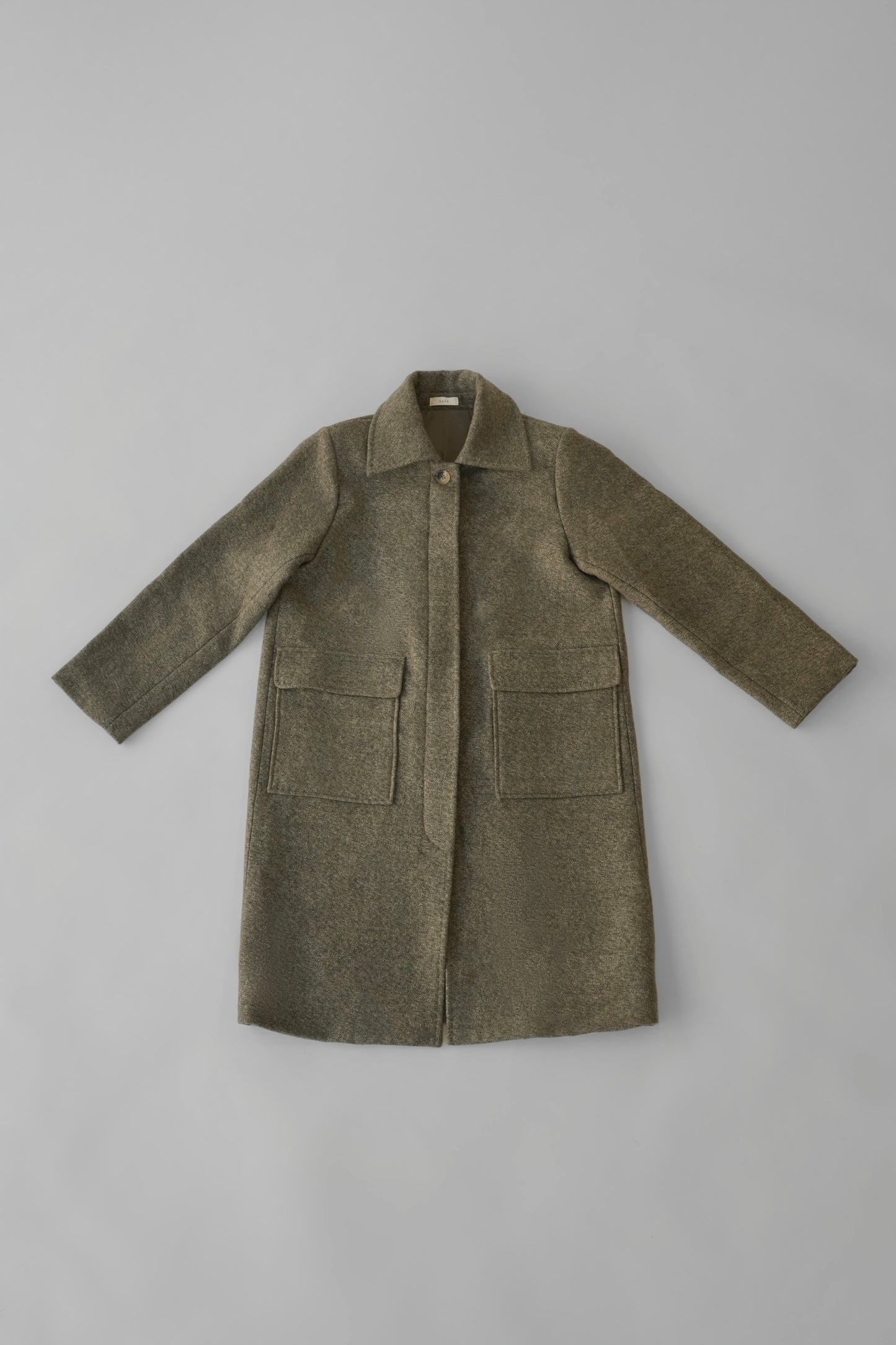 Mix wool soutien collar coat / nougat