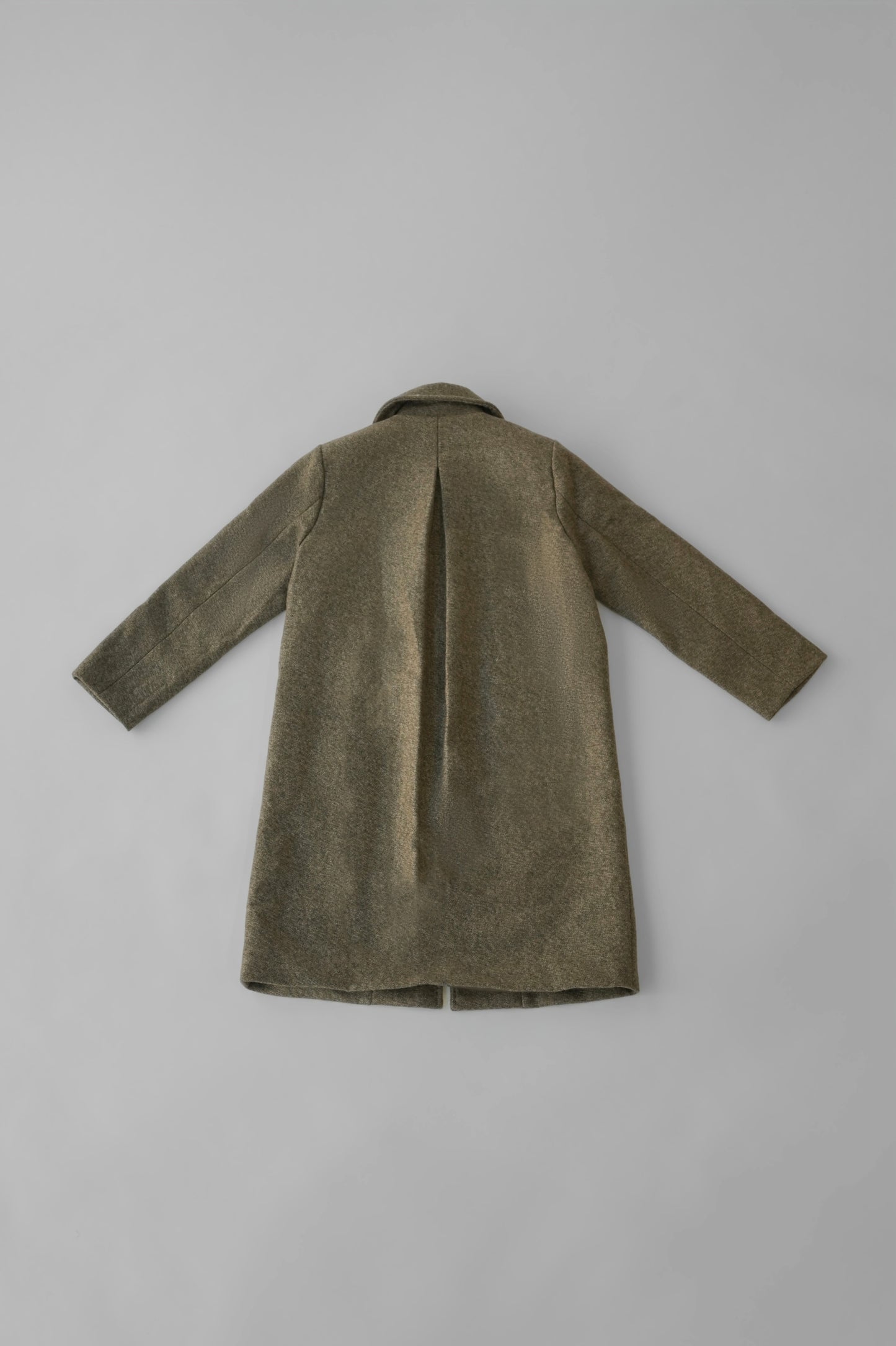 Mix wool soutien collar coat / nougat